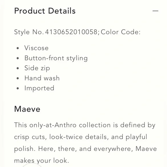 Anthropologie Maeve Green Floral Button Front Shirt Dress Size 8 - Picture 14 of 14